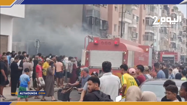 إصابة 3 أشخاص بحروق في حريق ضخم شب بمحل للجزارة بأكادير
