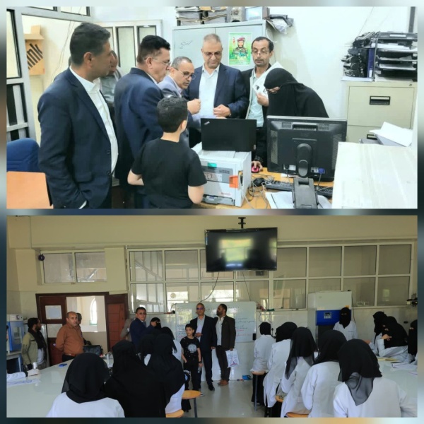 رئيس جامعة إب يتفقد سير الاختبارات بكلية الطب ويدش ن نظام خدمة الجمهور رئيس جامعة إب يتفقد سير الاختبارات بكلية الطب ويدش ن نظام خدمة الجمهور
