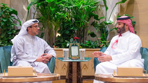 ولي العهد السعودي يبحث مع نائب رئيس الإمارات مستجدات الأوضاع الإقليمية ولي العهد السعودي يبحث مع نائب رئيس الإمارات مستجدات الأوضاع الإقليمية