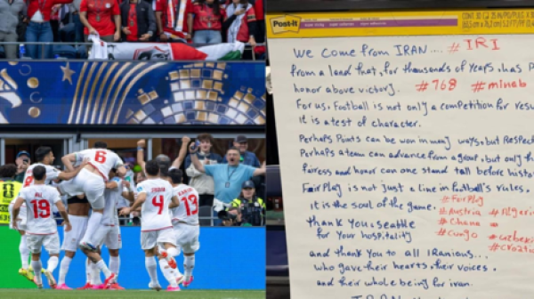 الشرف قبل النصر منتخب إيران يترك رسالة مؤثرة في غرفة تبديل الملابس بعد التعادل مع مصر