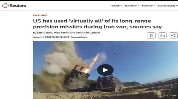 تأكيدا لما ن شر رويترز تؤكد استنفاد أمريكا كل صواريخها الدقيقة
