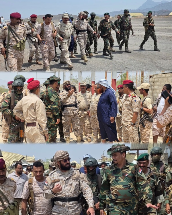 القائد الجهوري يطلع على جاهزية وحدات الاحتياط في المحور الثاني مشاة ومحور العند القائد الجهوري يطلع على جاهزية وحدات الاحتياط في المحور الثاني مشاة ومحور العند