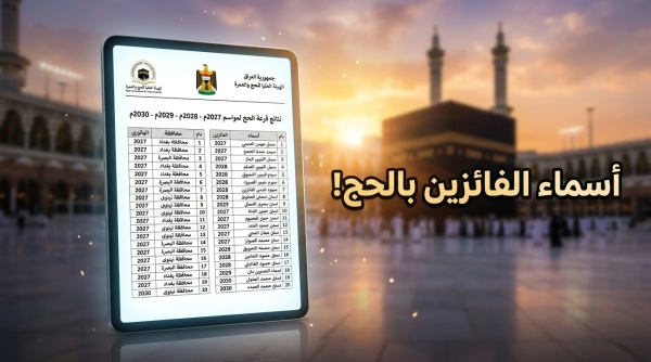 results hajj gov iq دليلك المباشر نتائج قرعة الحج 2027 العراق pdf للأعوام 2028 2029 2030
