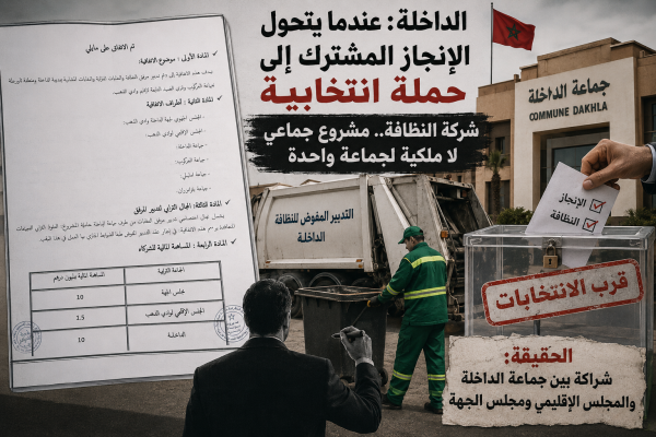 استقدام شركة النظافة بالداخلة إنجاز جماعي أم حملة انتخابية مبكرة