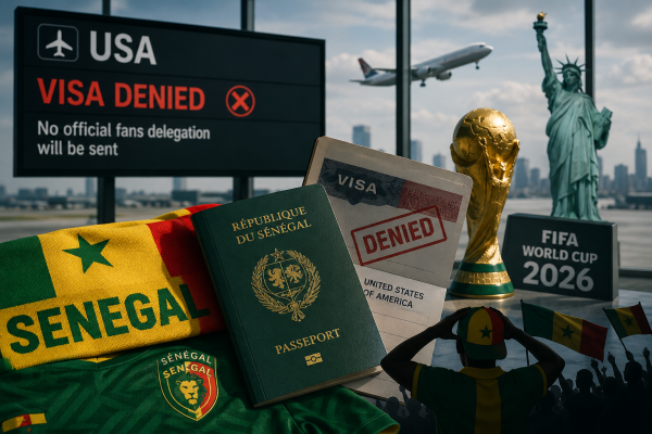السنغال تتلقى ضربة موجعة قبل مونديال 2026 حرمان الجماهير من مرافقة منتخبها إلى الولايات المتحدة السنغال تتلقى ضربة موجعة قبل مونديال 2026 حرمان الجماهير من مرافقة منتخبها إلى الولايات المتحدة