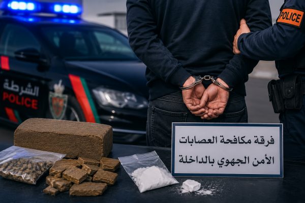 الداخلة الإطاحة بمشتبه فيه متلبسا بترويج الكوكايين والشيرا الداخلة الإطاحة بمشتبه فيه متلبسا بترويج الكوكايين والشيرا