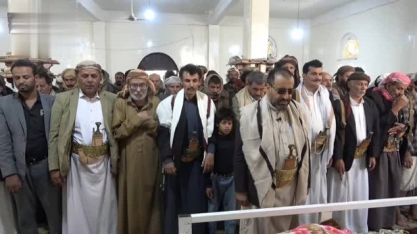 تشييع جثمان الشيخ ناجي الجوفي في رداع بالبيضاء