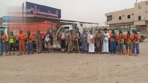 تدشين حملة نظافة في مديريات مأرب بمناسبة ذكرى المولد النبوي تدشين حملة نظافة في مديريات مأرب بمناسبة ذكرى المولد النبوي