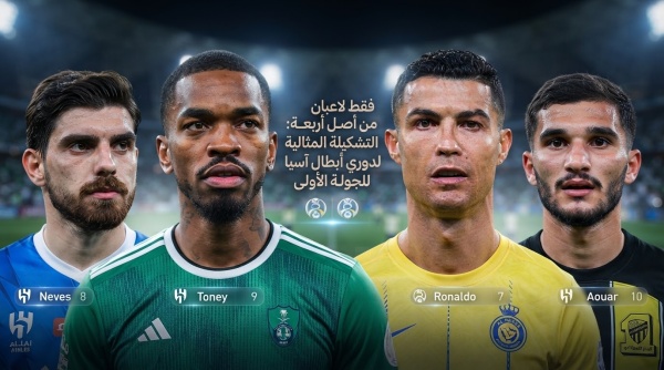 لاعبان فقط من دوري روشن في التشكيلة المثالية للنخبة الآسيوية لاعبان فقط من دوري روشن في التشكيلة المثالية للنخبة الآسيوية
