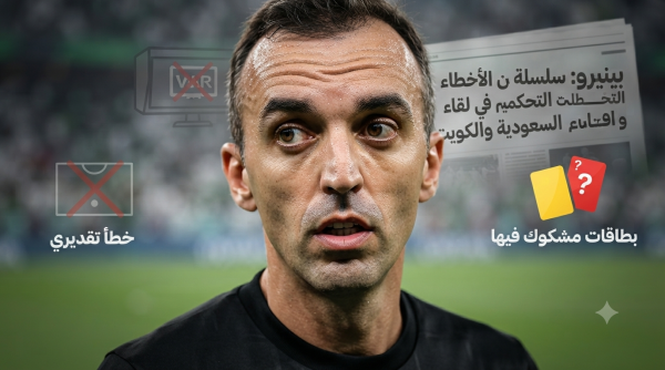 خبير تحكيمي يكشف أخطاء حكم مباراة السعودية والكويت خبير تحكيمي يكشف أخطاء حكم مباراة السعودية والكويت