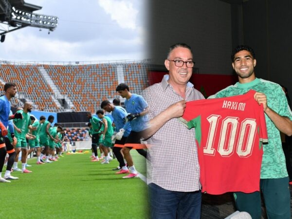 مونديال 2026 المنتخب المغربي يختتم استعداداته لموقعة كندا وسط احتفاء خاص بحكيمي بعد بلوغه 100 مباراة دولية مونديال 2026 المنتخب المغربي يختتم استعداداته لموقعة كندا وسط احتفاء خاص بحكيمي بعد بلوغه 100 مباراة دولية