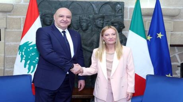 رئيس لبنان يناقش مع ميلوني استمرار الاعتداءات الإسرائيلية وسبل الضغط على تل أبيب ومستقبل اليونيفيل رئيس لبنان يناقش مع ميلوني استمرار الاعتداءات الإسرائيلية وسبل الضغط على تل أبيب ومستقبل اليونيفيل