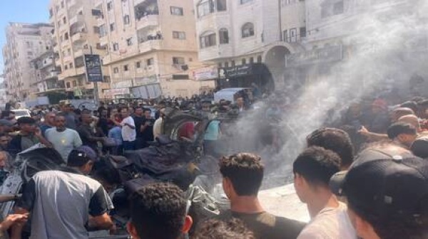 مقتل شخصين وإصابة 13 بقصف إسرائيلي استهدف سيارة في تل الهوى جنوب غزة