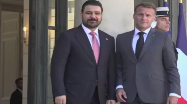 ماكرون يستقبل رئيس الوزراء العراقي في الإليزيه ماكرون يستقبل رئيس الوزراء العراقي في الإليزيه
