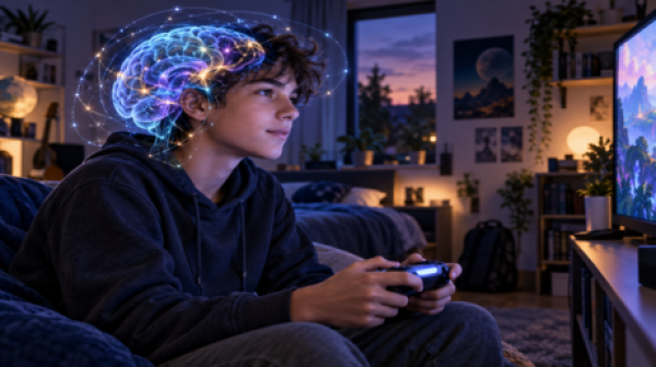 الإفراط في ألعاب الفيديو يرتبط بتغيرات في قشرة دماغ المراهقين الإفراط في ألعاب الفيديو يرتبط بتغيرات في قشرة دماغ المراهقين