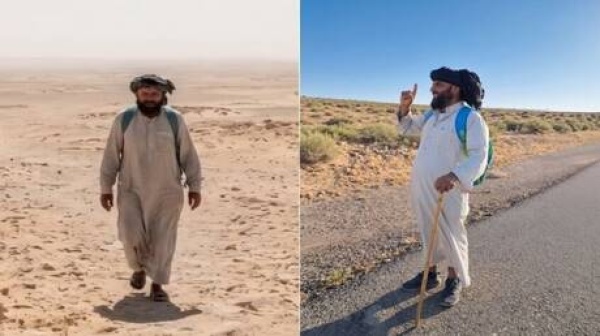 سوري يرحل ماشيا من دير الزور إلى مكة سوري يرحل ماشيا من دير الزور إلى مكة