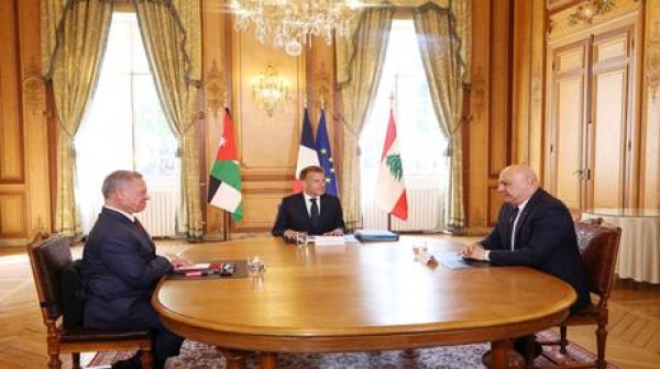 قمة ثلاثية في باريس عون والملك عبدالله الثاني وماكرون يبحثون دعم الجيش اللبناني وتهدئة المنطقة