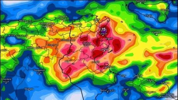 أمطار غزيرة تشل حركة تونس وتعليق الدراسة وعمليات إنقاذ واسعة