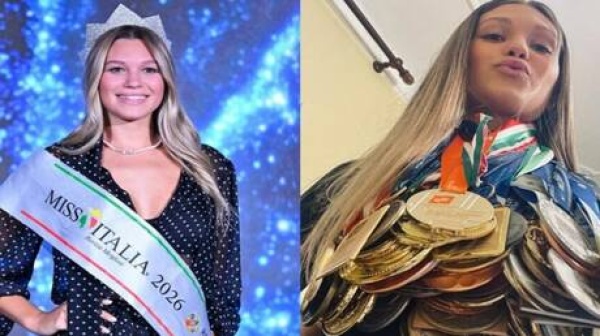 بطلة بأكثر من 100 ميدالية سباحة تحصد لقب ملكة جمال إيطاليا
