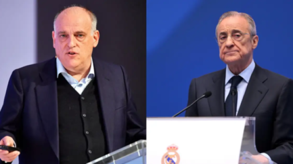 ريال مدريد يطالب باستقالة رئيس رابطة الليغا بسبب تصريحات مسيئة ريال مدريد يطالب باستقالة رئيس رابطة الليغا بسبب تصريحات مسيئة