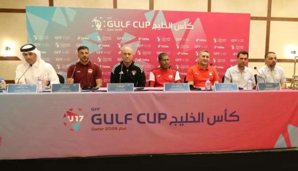 عقد المؤتمر الصحفي لمدربي المنتخبات في كاس الخليج للناشئين عقد المؤتمر الصحفي لمدربي المنتخبات في كاس الخليج للناشئين