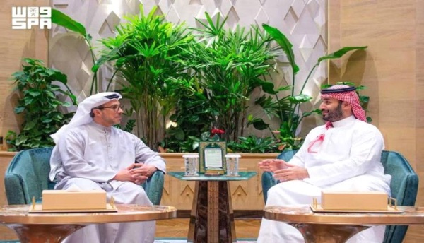 عاجل محمد بن سلمان ومنصور بن زايد يبحثان العلاقات الثنائية وتطورات المنطقة عاجل محمد بن سلمان ومنصور بن زايد يبحثان العلاقات الثنائية وتطورات المنطقة