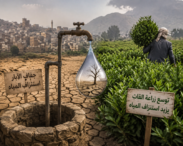 جفاف كثير من الآبار في حوض صنعاء وسط توسع زراعة نبتة القات جفاف كثير من الآبار في حوض صنعاء وسط توسع زراعة نبتة القات