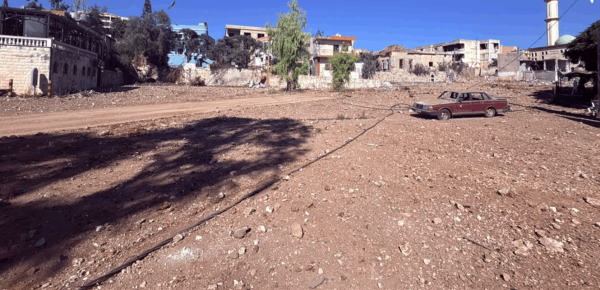 ساحة النبطية الفوقا كما بدت صباح اليوم الثلاثاء