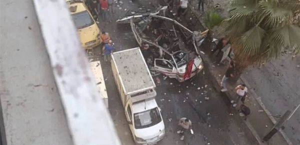 بالفيديو انفجار عبوة ناسفة داخل حافلة بريف دمشق بالفيديو انفجار عبوة ناسفة داخل حافلة بريف دمشق