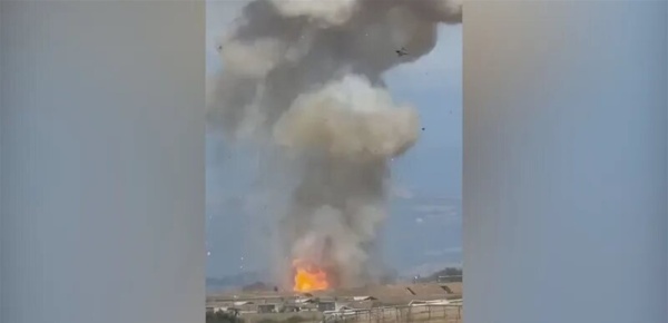 انفجار ضخم بمصنع للذخيرة قرب روما انفجار ضخم بمصنع للذخيرة قرب روما