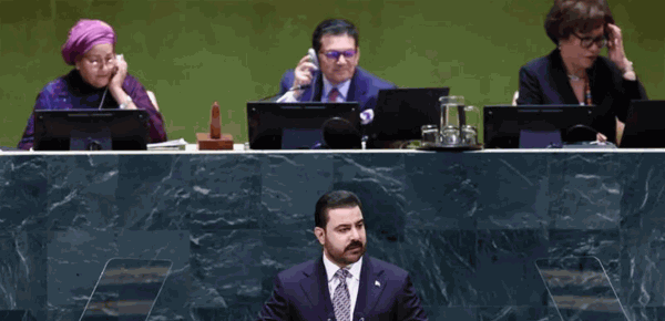الزيدي من الأمم المتحدة قرار السلم والحرب بيد الدولة