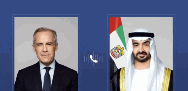 الرئيس الإماراتي تلقى اتصالا هاتفيا من رئيس وزراء كندا الرئيس الإماراتي تلقى اتصالا هاتفيا من رئيس وزراء كندا