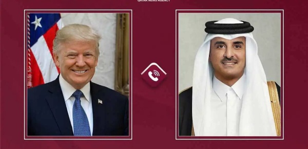 أمير قطر وترامب يبحثان هاتفيا آخر تطورات الأوضاع في الشرق الأوسط أمير قطر وترامب يبحثان هاتفيا آخر تطورات الأوضاع في الشرق الأوسط
