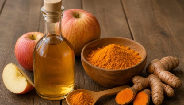 مزيج الكركم وخل التفاح ماذا يحدث لجسمك عند تناولهما مع ا