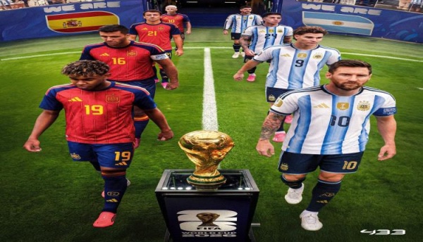 القنوات المجانية الناقلة لمباراة الأرجنتين وإسبانيا في نهائي كأس العالم 2026 القنوات المجانية الناقلة لمباراة الأرجنتين وإسبانيا في نهائي كأس العالم 2026