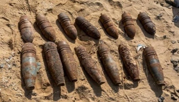 العثور على 30 قذيفة مدفونة في عدن