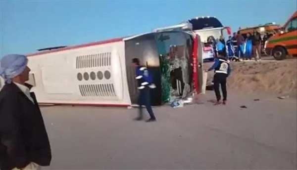 مصر وفاة وإصابة 44 شخص ا في حادث انقلاب حافلة بمحافظة جنوب سيناء مصر وفاة وإصابة 44 شخص ا في حادث انقلاب حافلة بمحافظة جنوب سيناء