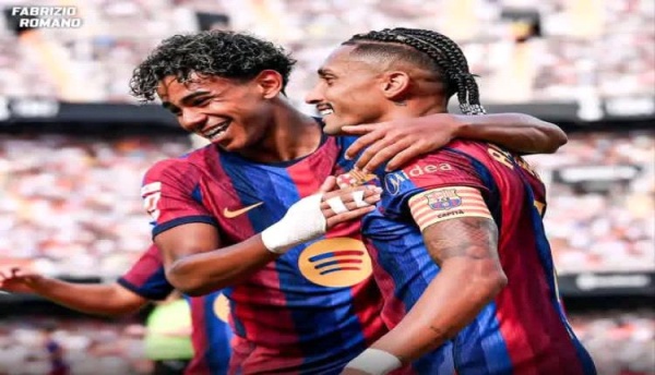 الدوري الإسباني برشلونة يكتسح فالنسيا بخماسية نظيفة