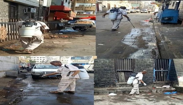 حملة رش رذاذي واسعة لمكافحة الحشرات الناقلة للأمراض في شوارع وأحياء التواهي