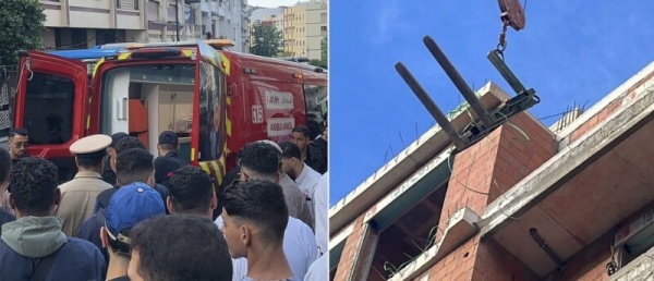 طنجة وفاة عامل بناء إثر سقوط حمولة من القوالب الإسمنتية بورش بناء عمارة طنجة وفاة عامل بناء إثر سقوط حمولة من القوالب الإسمنتية بورش بناء عمارة
