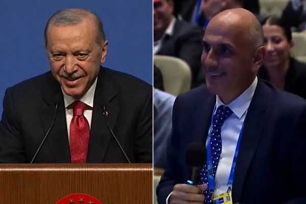 ابتسامة وتعليق عفوي أردوغان يمازح صحفيا يونانيا فيديو ابتسامة وتعليق عفوي أردوغان يمازح صحفيا يونانيا فيديو