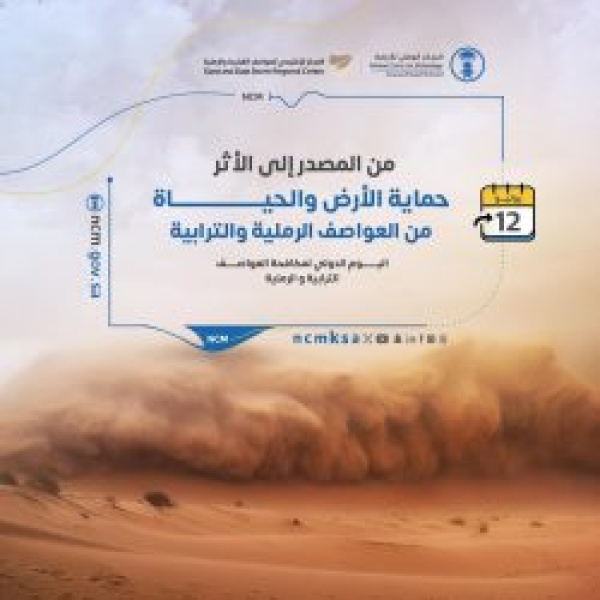 المملكة تشارك العالم الإحتفاء باليوم الدولي لمكافحة العواصف الرملية والترابية