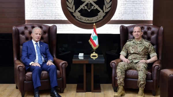 سفير أميركا يبحث دور الجيش اللبناني في تنفيذ اتفاق الإطار