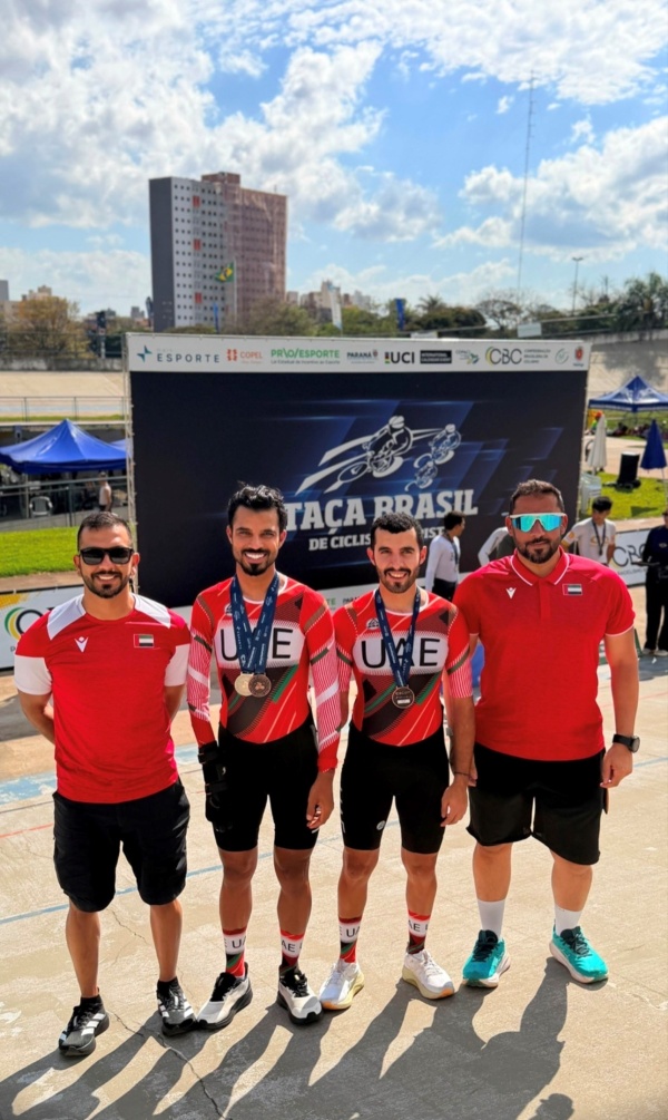 الإمارات للدراجات البارالمبية يحلق بـ 6 ميداليات في كأس البرازيل للمضمار الإمارات للدراجات البارالمبية يحلق بـ 6 ميداليات في كأس البرازيل للمضمار