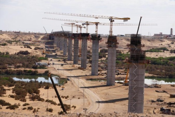 أشغال جسر وادي الساقية الحمراء بالعيون تتقدم بنسبة 57 في المائة