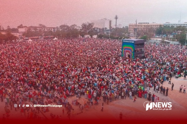أكادير تحتفل بتأهل الأسود بحضور جماهيري تجاوز 115 ألف شخص أكادير تحتفل بتأهل الأسود بحضور جماهيري تجاوز 115 ألف شخص