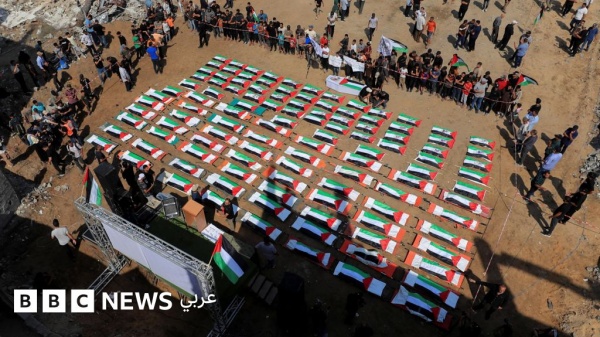 غز ة تشي ع 112 جثمانا من عائلتين في واحدة من أكبر جنازات القطاع منذ بدء الحرب غز ة تشي ع 112 جثمانا من عائلتين في واحدة من أكبر جنازات القطاع منذ بدء الحرب