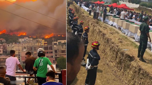 الجزائر دفن جماعي يكشف جزءا من حجم الخسائر البشرية في الأربعاء الأسود للحرائق الجزائر دفن جماعي يكشف جزءا من حجم الخسائر البشرية في الأربعاء الأسود للحرائق
