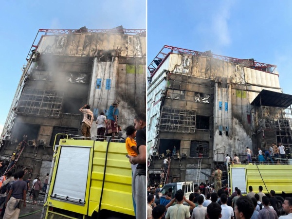الدفاع المدني يخمد حريق ا اندلع في النخيل مول بمديرية المنصورة في عدن الدفاع المدني يخمد حريق ا اندلع في النخيل مول بمديرية المنصورة في عدن