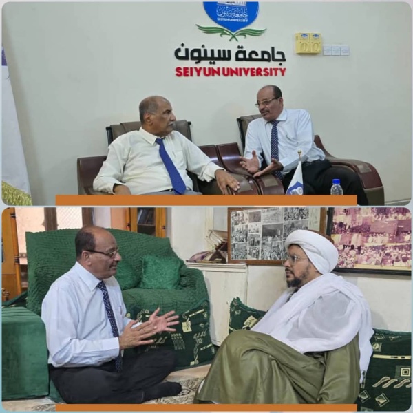 التميمي يلتقي رئيس جامعة سيئون والمنصب الحبشي لتعزيز التوافق ووحدة الصف الحضرمي التميمي يلتقي رئيس جامعة سيئون والمنصب الحبشي لتعزيز التوافق ووحدة الصف الحضرمي